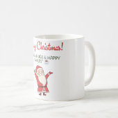 Cute Christmas Mug – Merry Christmas | Warm Hugs & Kaffeetasse (VorderseiteRechts)