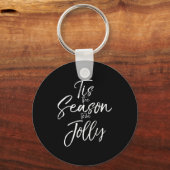 Cute Christmas Music Carol Lyric Tis The Season To Schlüsselanhänger (Vorderseite)