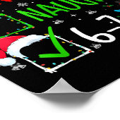 Cute Christmas Nice Naughty 6-7 Snowman Holiday Te Poster (Ecke)