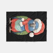 Cute Christmas Onus Parrot Santa Bird Lovers  Fleecedecke (Vorderseite (Horizontal))