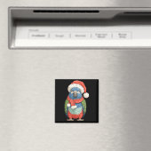 Cute Christmas Onus Parrot Santa Bird Lovers  Magnet (In Situ (Geschirrspüler))