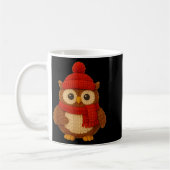 Cute Christmas Owl Winter Snow Kaffeetasse (Links)