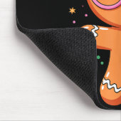 Cute Christmas Pajama Gingerbread Blowing Bubble G Mousepad (Ecke)