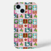 Cute Christmas Patchwork Pattern Case-Mate iPhone Hülle (Rückseite)