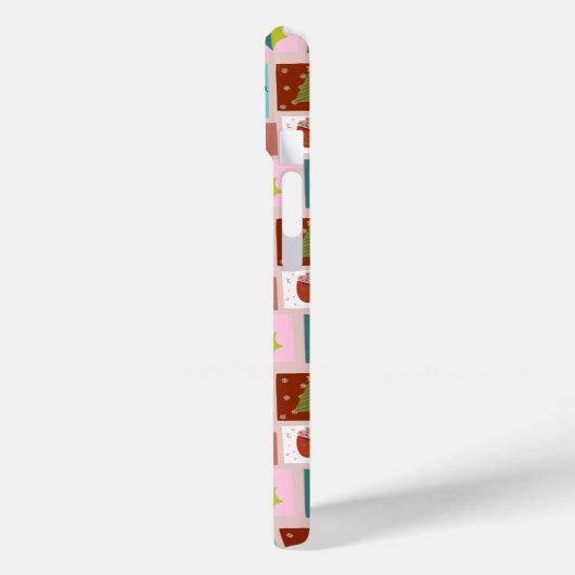 Cute Christmas Patchwork Pattern Case-Mate iPhone Hülle (Rückseite / Links)