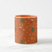 Cute Christmas Pattern – Candy Canes, Trees  Tasse (Zentrum)