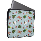 Cute Christmas Pattern | Snowman, Reindeer & Tree  Laptopschutzhülle (Vorne Rechts)