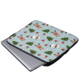 Cute Christmas Pattern | Snowman, Reindeer & Tree  Laptopschutzhülle (Vorne Knopf)