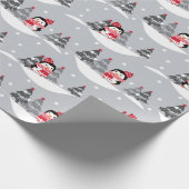 Cute Christmas Penguins  Geschenkpapier (Ecke)