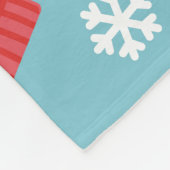 Cute Christmas Penguins Pattern Fleecedecke (Ecke)