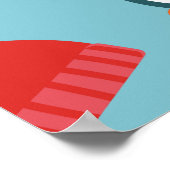 Cute Christmas Penguins Pattern Poster (Ecke)