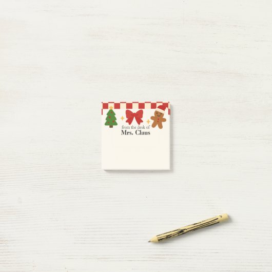 Cute Christmas Personalized Sticky Notes Post-it Klebezettel (Auf Schreibtisch)