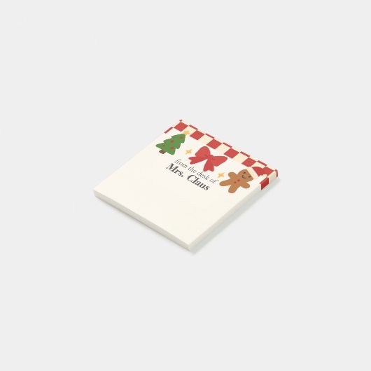 Cute Christmas Personalized Sticky Notes Post-it Klebezettel (angewinkelt)