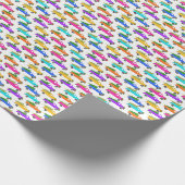 Cute Christmas Pickup Trucks Trees Retro Xmas Gift Geschenkpapier (Ecke)