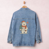 Cute Christmas Polar Bear Denim Jacket  Jeansjacke (Hangar)