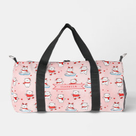Cute Christmas Polar Bear Duffle Bag