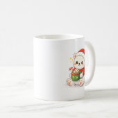 Cute Christmas Polar Bear Mug Kawaii Kaffeetasse (VorderseiteRechts)