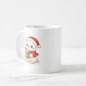 Cute Christmas Polar Bear Mug Kawaii Kaffeetasse (Vorderseite Links)