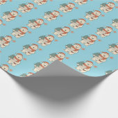 Cute Christmas Polar Bear | Scandinavian Winter Geschenkpapier (Ecke)