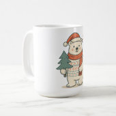 Cute Christmas Polar Bear Scandinavian Winter  Kaffeetasse (Vorderseite Links)