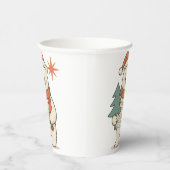 Cute Christmas Polar Bear Scandinavian Winter Pappbecher (Rechts)