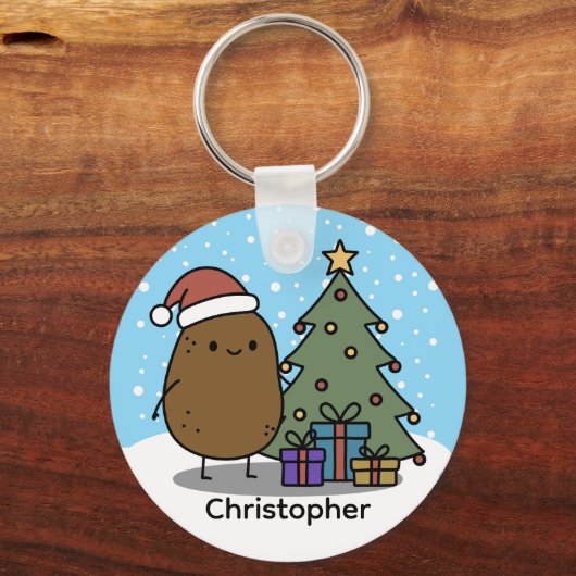 Cute Christmas Potato Custom Schlüsselanhänger (Vorderseite)