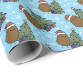 Cute Christmas Potato Geschenkpapier (Rolleneckpunkt)