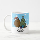 Cute Christmas Potato Personalized With Your Name Kaffeetasse (Links)