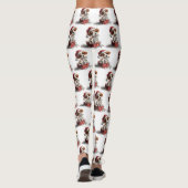 Cute Christmas Puppy on Gift Box Leggings (Rückseite)