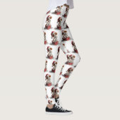 Cute Christmas Puppy on Gift Box Leggings (Rechts)