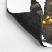 Cute Christmas Raccoon Funny Holiday Lights Animal Mousepad (Ecke)