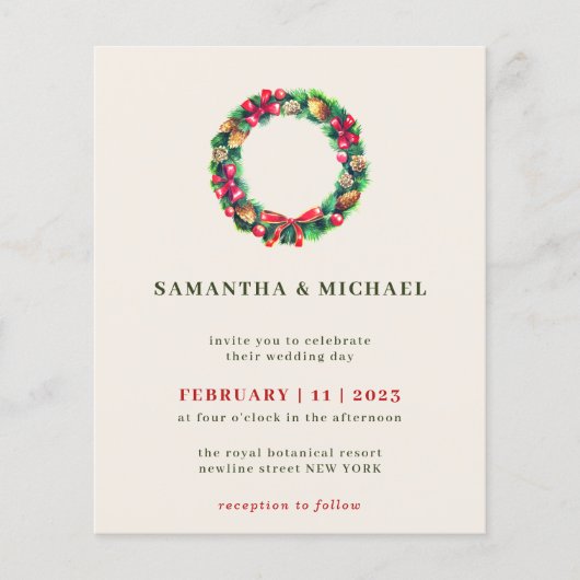 Cute Christmas Red Ornament Winter Holiday Flyer (Vorne)