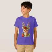 Cute Christmas Reindeer 3D Illustration | Holiday T-Shirt (Vorne ganz)