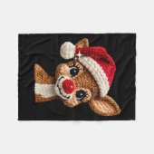 Cute Christmas Reindeer Crocheting Funny Gift Men, Fleecedecke (Vorderseite (Horizontal))