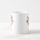 Cute Christmas reindeer face for her Kaffeetasse (Mittel)