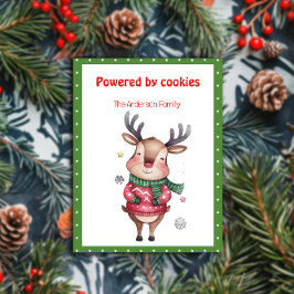 Cute christmas reindeer funny wish retro Postcard Feiertagskarte