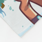 Cute Christmas Reindeer Kids Blanket Fleecedecke (Ecke)