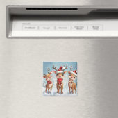 Cute Christmas Reindeer Magnet (In Situ (Geschirrspüler))