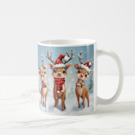 Cute Christmas Reindeer Mug – Cozy Holiday Mug Kaffeetasse (Rechts)