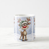 Cute Christmas Reindeer Mug Kaffeetasse (Mittel)