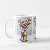Cute Christmas Reindeer Mug Kaffeetasse (Links)