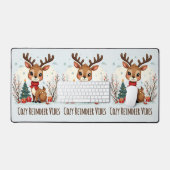 Cute Christmas Reindeer Scene Snowy Forest Schreibtischunterlage (Tastatur & Maus)