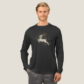 Cute Christmas Reindeer Tri-Blend Shirt (Volle Vorderseite)