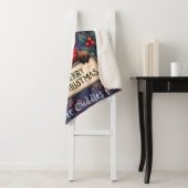 Cute Christmas Reindeer with Holly and Sign Sherpadecke (Beispiel)