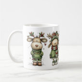 Cute christmas reindeers kaffeetasse (Links)