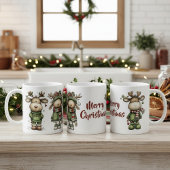 Cute christmas reindeers kaffeetasse