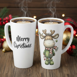 Cute christmas reindeers milchtasse