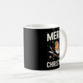 Cute Christmas Robin Merry Xmas Snow Scene Gardene Kaffeetasse (VorderseiteRechts)