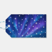 Cute Christmas Santa and Elf Train Geschenkanhänger (Rückseite Horizontal)