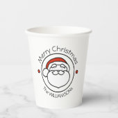 Cute Christmas Santa Claus with Red Hat Pappbecher (Vorderseite)